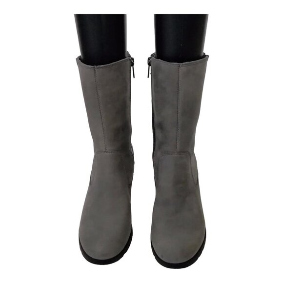 Ugg Pure Womans Winter Boot Size 12 Gray Suede Sherling Midcalf 11 in Tall NEW - Picture 2 of 6